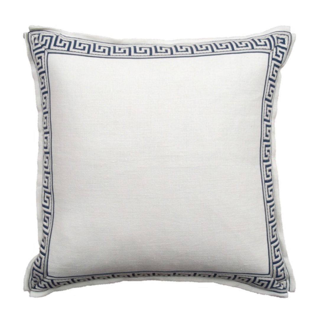 Greek Key Linen Pillow - The Kellogg Collection