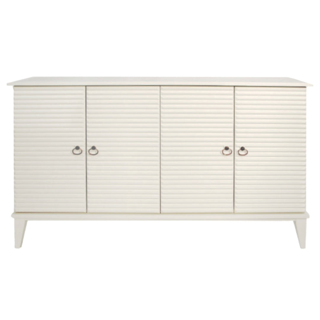 Grooved 4 Door Cabinet - The Kellogg Collection
