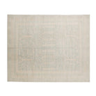 Muted pale blue 8x10 Khotan area rug with cream tree-of-life motifs and a geometric multi-tiered border.