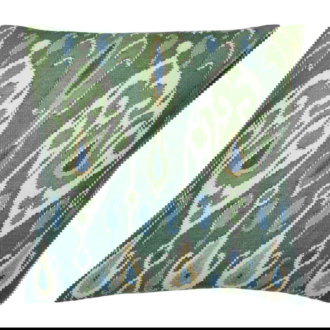 Bokhara Ikat Pillow Emerald - The Kellogg Collection