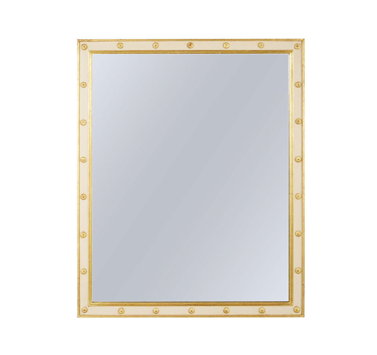 Gold/Cream Rosette Mirror - The Kellogg Collection