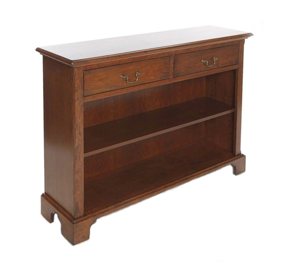 Low 2-Drawer Cherry Bookcase - The Kellogg Collection