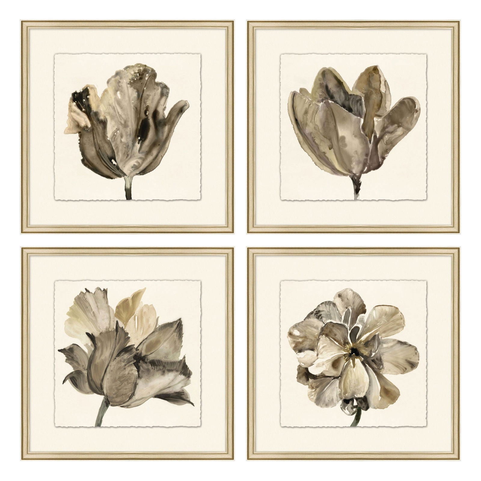 Neutral Blooms - Series of 4 - The Kellogg Collection
