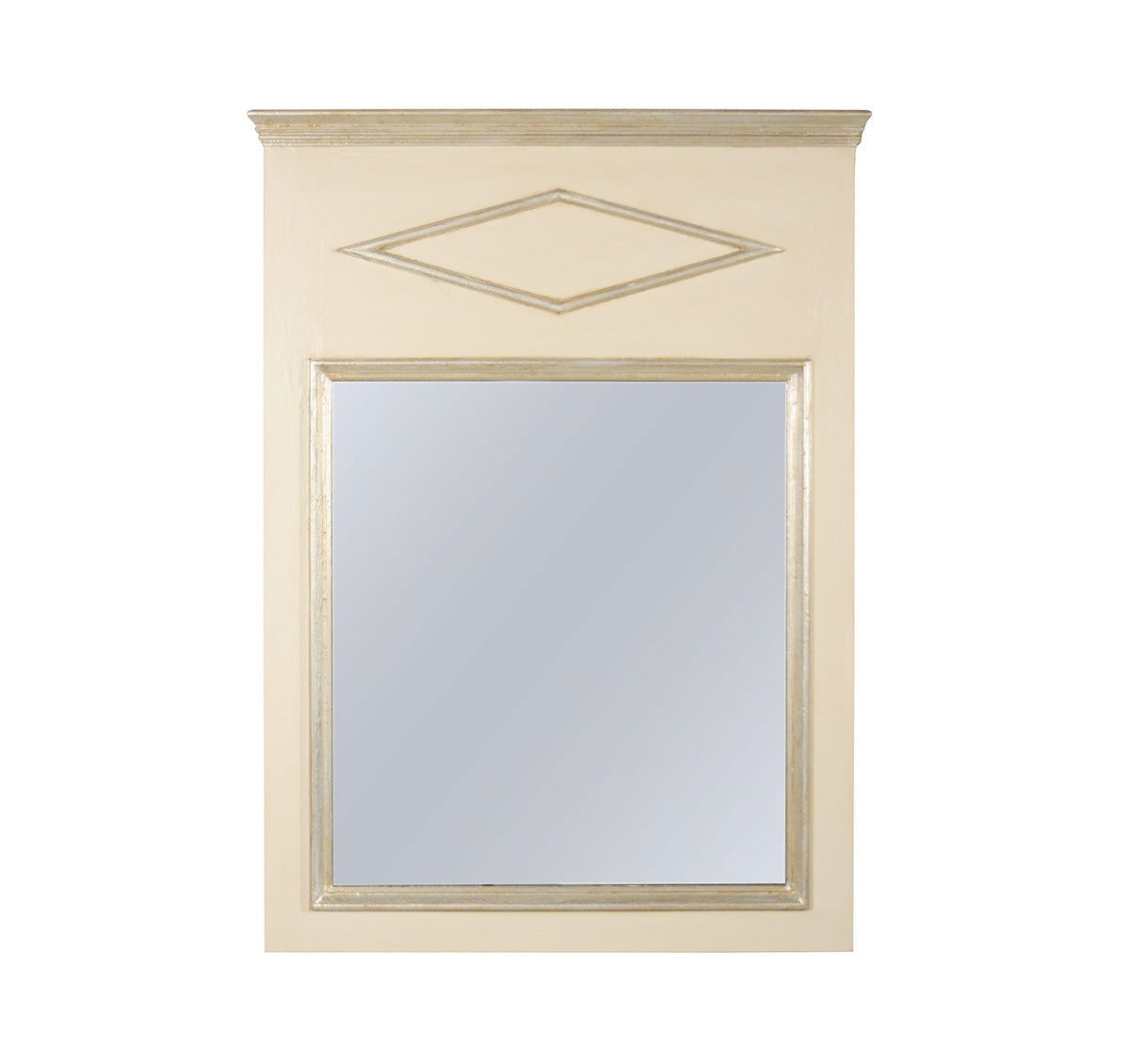 Silver Diamond Trumeau Mirror - The Kellogg Collection