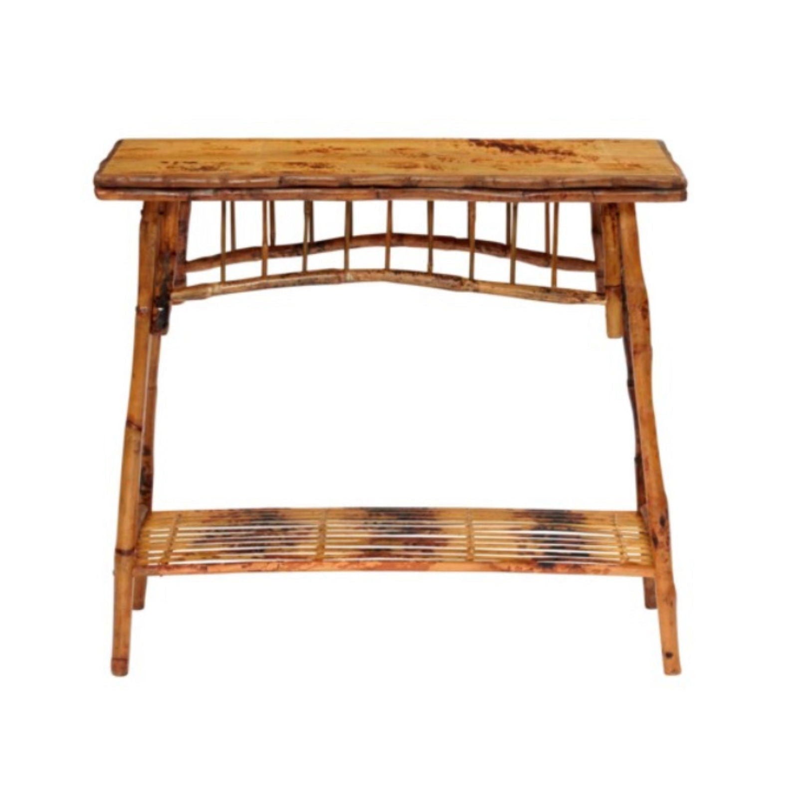 Tortoise Bamboo Hall Table - The Kellogg Collection