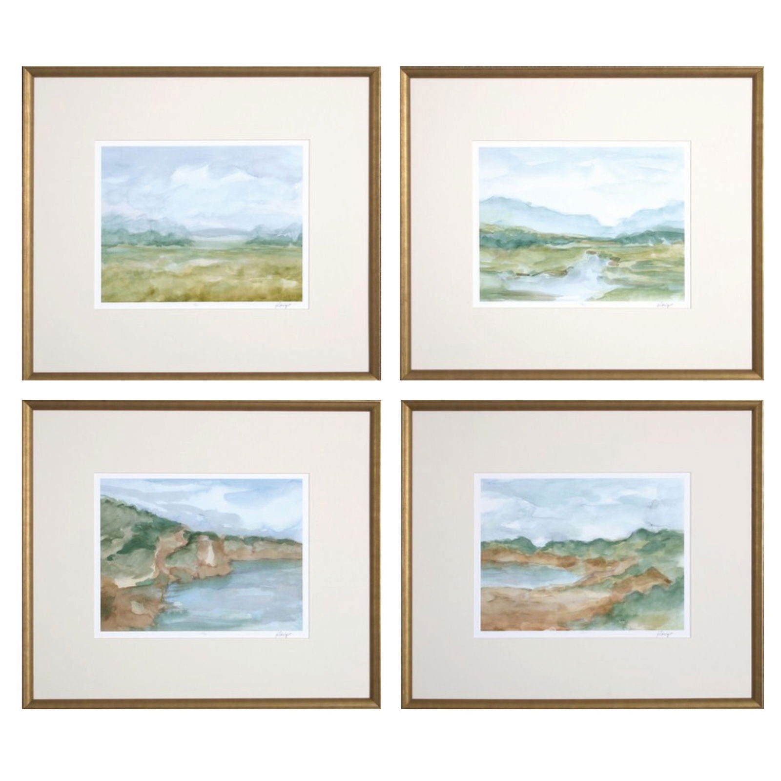 Watercolor Landscapes- Series of 4 - The Kellogg Collection