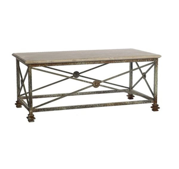 Stone medallion cocktail table from the Kellogg Collection | @kelloggfurn